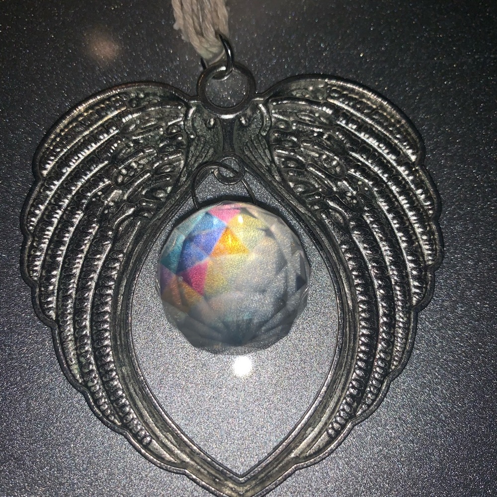 Angel Wing Crystal, Natural Stones, Hanging Crystals ornament